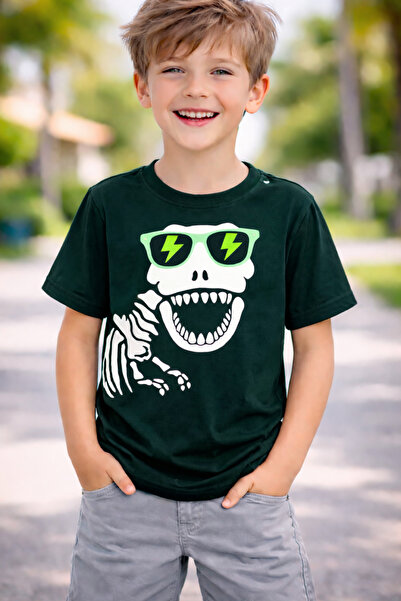ArtYus Παιδικό μπλουζάκι Dinosaur Skeleton B με τύπωμα – Unisex P Βαμβάκι με ...