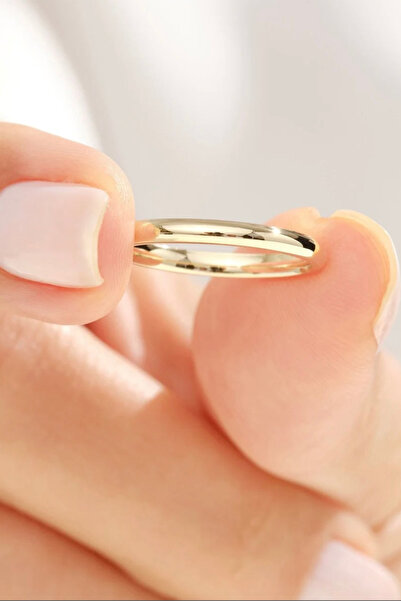 Vua Jewellery 925 Ayar Gümüş Klasik Bombeli Alyans 2 Mm Söz Nişan yüzüğü