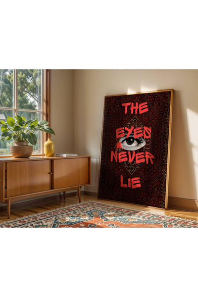 Tuba Decor Jednodijelni drveni okvir slika "Oči ne lažu"