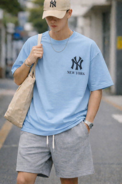 ArtYus New York Ny Logo Printed Unisex Oversized T-Shirt – Pack of Cotton Cre...