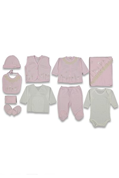 Cherub Baby طقم ملابس للأطفال حديثي الولادة مكون من تطريز مثقوب قطع بتصميم زه...