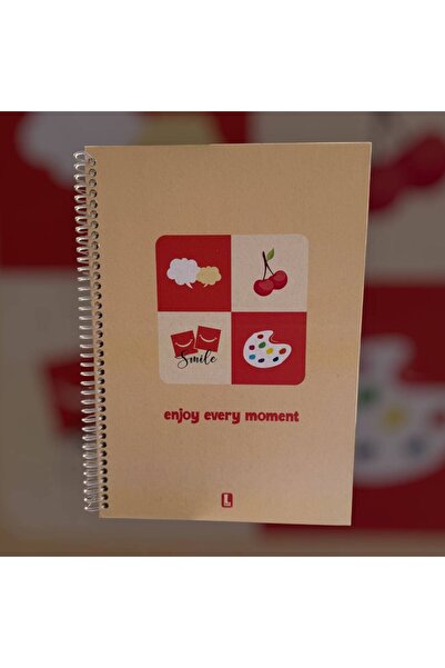 LİMON DEFTER Limon Daily Series 100 Sheets Striped Spiral Notebook