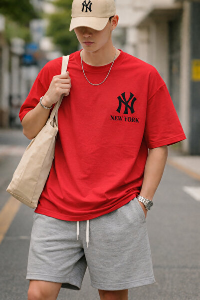 ArtYus New York Ny Logo Printed Unisex Oversized T-Shirt – Pack of Cotton Cre...