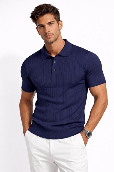 LUPERCUS Ανδρικό μπλουζάκι πόλο με λαιμόκοψη και κοντό μανίκι