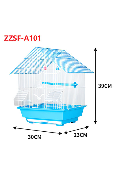 GÖKMER PET Kuş Kafesi Metal GOKMER A101 30x23x38 cm – Çift Kapılı, Çift Yemli...
