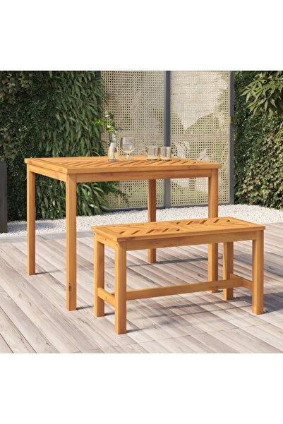 Concept Bancă de grădină, 80 cm, lemn masiv de acacia