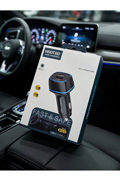 AAW Hootoo شاحن سيارة سريع USB-C تايب سي منفذين بقوة 38واط