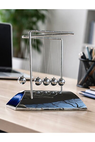 Doğan Ticaret Newton Metal Denge Topları-Ofis ve Ev Dekoratif Masa Üstü Akses...