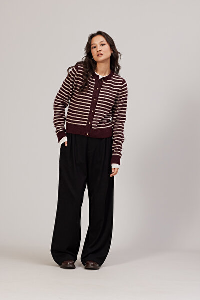 Nisan STRIPED KNIT CARDIGAN
