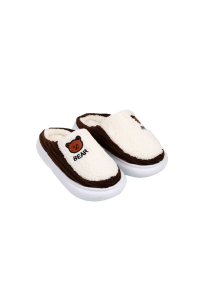 cevheri store Kadın Terlik Ayı Figürlü Panduf