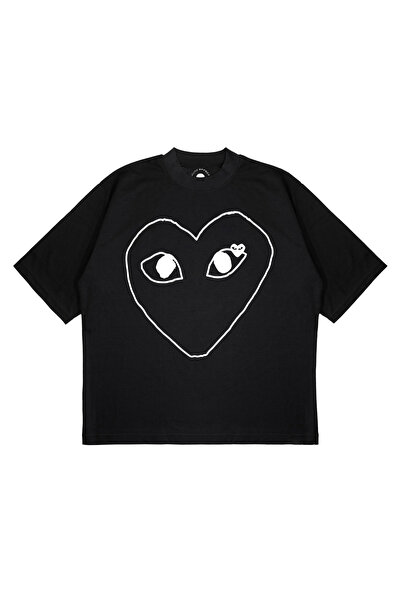 PURE EFFECT Unisex supradimensionat COMME EMPTY cu imprimeu Croială largă, țe...