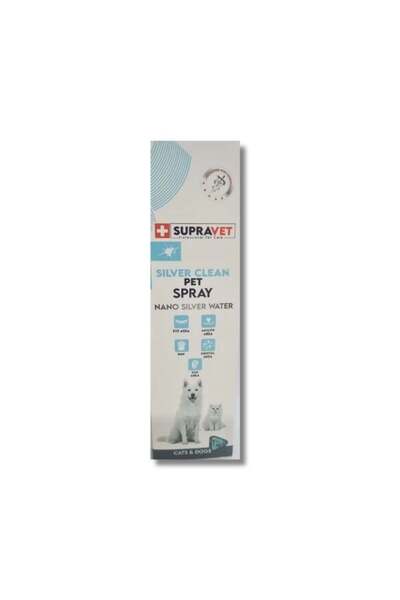 Supravet Silver Clean Nano Gümüş Suyu Çok Amaçlı Kedi ve Köpek Deri Bakım Spr...