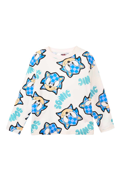 Sonic Λευκό μακρυμάνικο βαμβακερό πουκάμισο