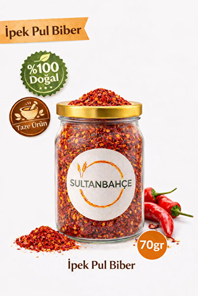 sultanbahçe İpek Pul Biber 70 gr | Doğal Pul Biber – Katkısız – Cam Kavanoz