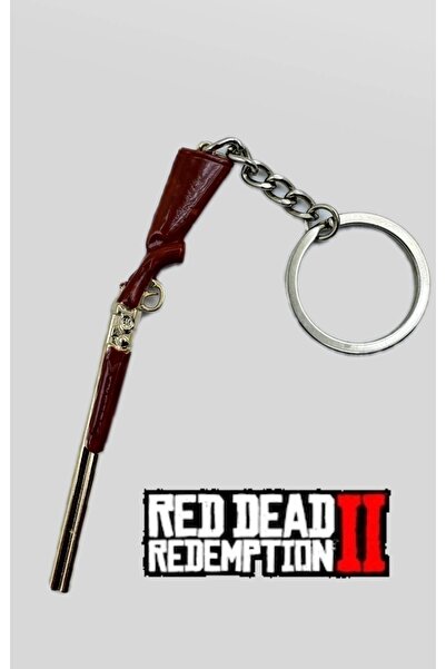 Alka takı Red Dead Redemption 2 Tüfek Anahtarlık – Western Kovboy Temalı Meta...