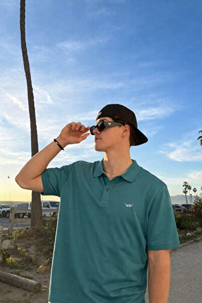 DAMGA JEANS Men's Cotton Pack Trend Mint Polo Collar t Shirt