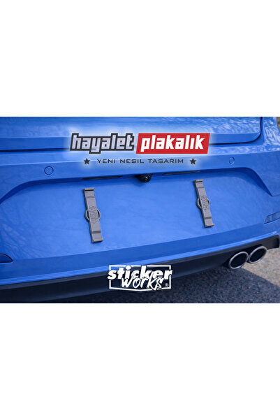 Sticker Works Hayalet Plakalık - Gizli Çerçevesiz Plakalık ( NARDO GRİ )