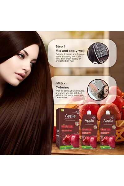 Fiya Apple Ammonia-Free Hair Color Cream – Dark Brown