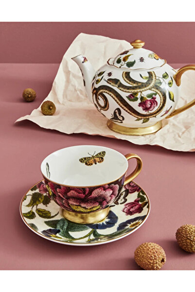 MyBalliStore Spode, Creatures Of Curiosity - Kelebekli Çay Fincanı - (Black/C...