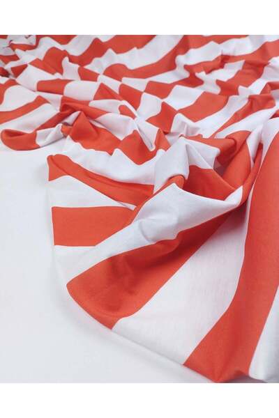 Kumaş Parça Pomegranate Flower in White Colors Single Jersey Combed Cotton 17...