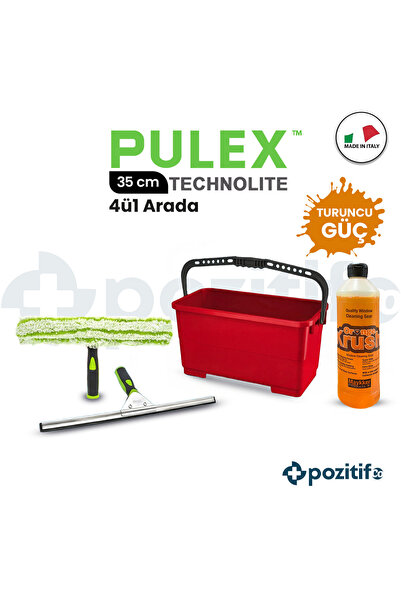 pulex Profesyonel Ev ve İş yeri Cam Tem. Seti - 35cm Technolite Camçek + Pelu...
