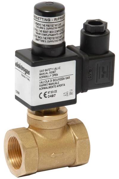 ELEKTROGAS Electrovalvă din alamă cu resetare manuală de 3/4 inch