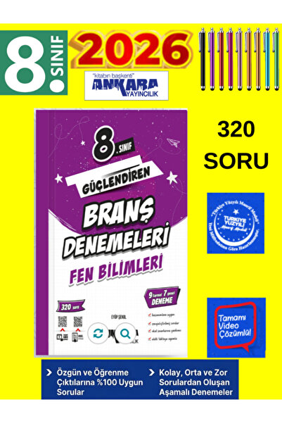 Fenomen Yayıncılık Ankara 25-26 Meb Uyumlu 8.Sınıf Güçlendiren Fen Branş Dene...
