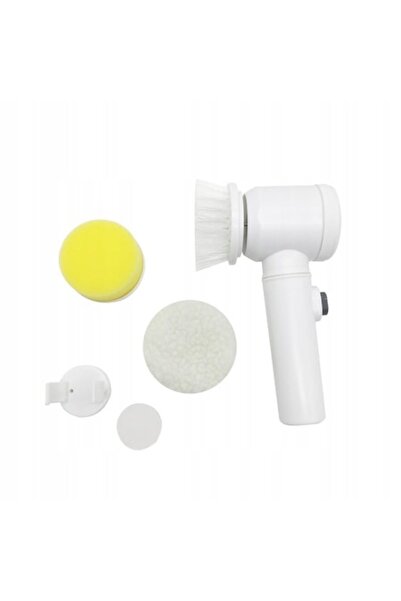 Trendily Perie electrică rotativă cu accesorii, USB, 1500 mAh, albă