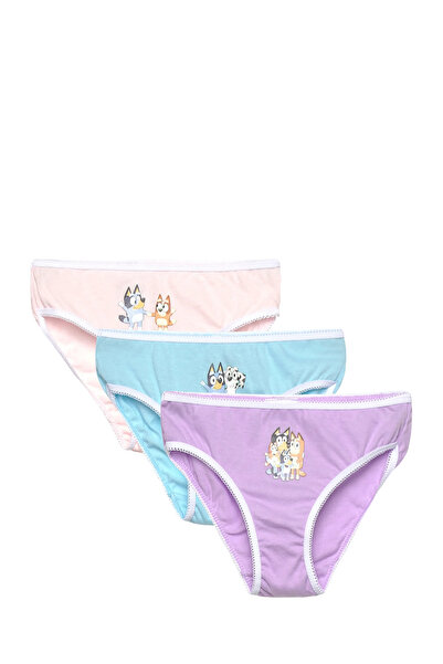 bluey Set of 3 pairs cotton panties for girls, and Bingo 4-5 years Purple