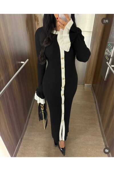 ABAZAR Yeni sezon triko kışlık üzün elbise Nedal model