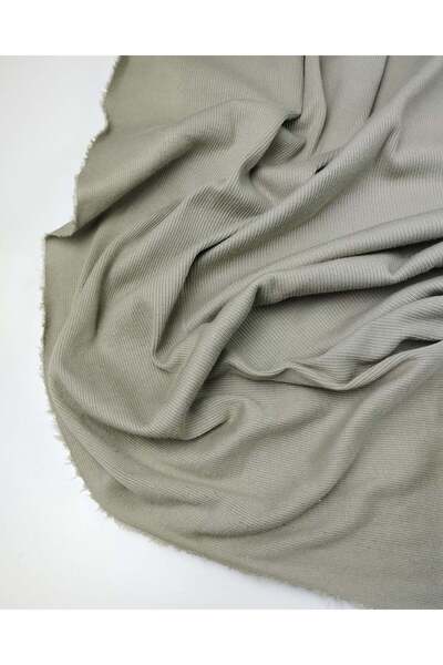 Kumaş Parça Baby Rib Knit Fabric in Green Color: 80cm Width