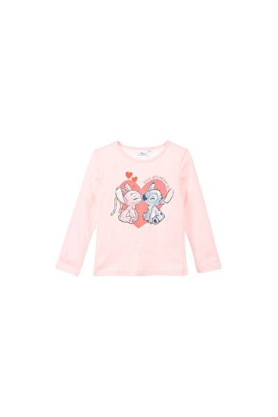 Lilo & Stitch Long-sleeved shirt I Love You Love You 4 years Pink