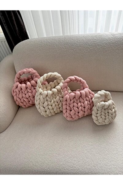 LAMBCRAFTS Chunky Puf Pamuklu Marshmallow El Örgüsü Orta Boy(20*30cm)