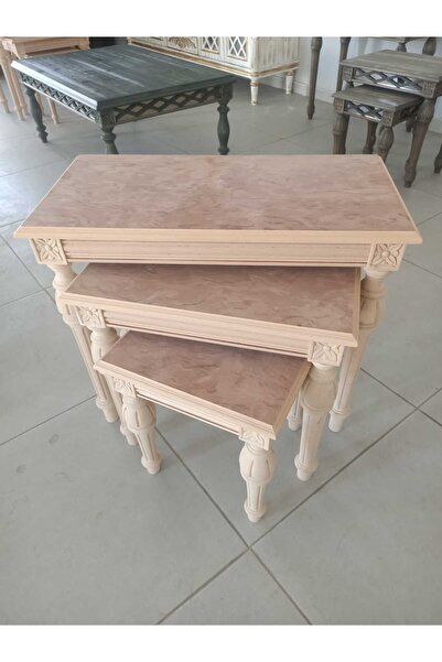 ÇINAR DESİGN ZİGON SEHPA TAKIM & BOYASIZ HAM ÜRÜN & AĞAÇ ÜRETİM &