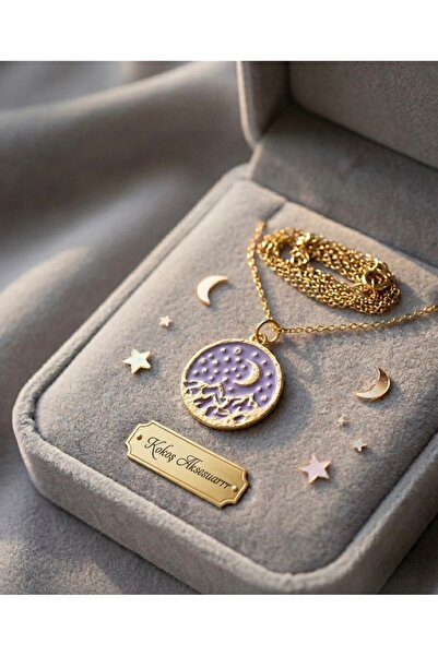 Kokoş Necklace Lila Ay Detail