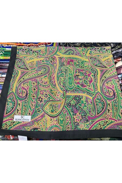 Karaca Silk koton pamuk şal etnik desen