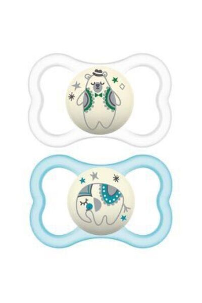 MAM Air Night & Day Pacifier 6–16 Months – Pack of 2 (Unisex, Sensitive Skin,...