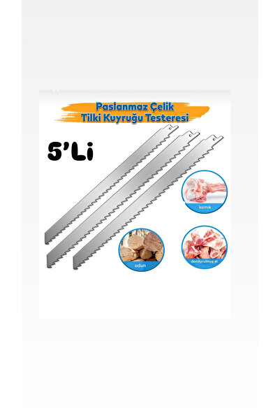 Adin Arenteknik Tilki Kuyruğu Testere Et Kemik Kesme 5’Li Set Krom Buz Kesme ...