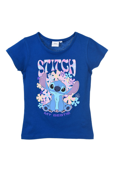 Lilo & Stitch Βαμβάκι T-shirt με κοντό μανίκι My Bestie Λευκό 3 ετών