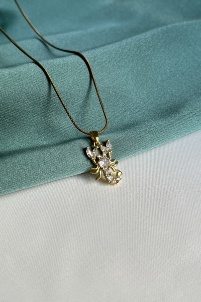 Berilya Aksesuar قلادة زيركون مرصّع بالأحجار ستيل أ كريب