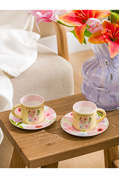 LC Waikiki Freezen Store'dan I Baskılı 2 Kişilik Porselen Kahve Fincan Takımı...