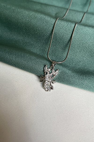 Berilya Aksesuar قلادة زيركون مرصّع بالأحجار ستيل أ كريب