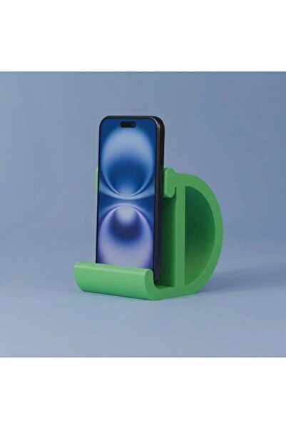 ARCANIUM حامل وقاعدة للهاتف الذكي لسطح المكتب بتصميم حرف D الزخرفي - أخضر