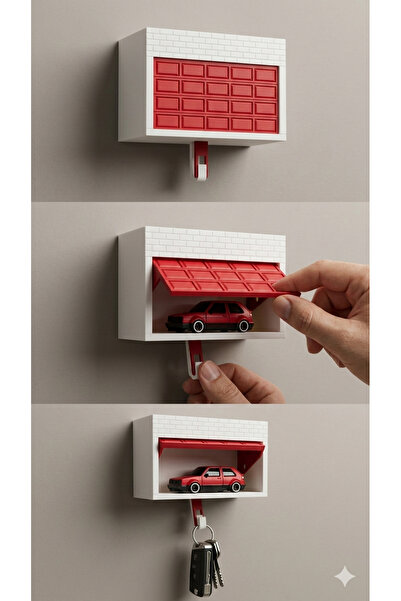 DenizCanlilari 3D Tasarım Garaj Model Anahtarlık - Mini Araba Sergileme Kutus...