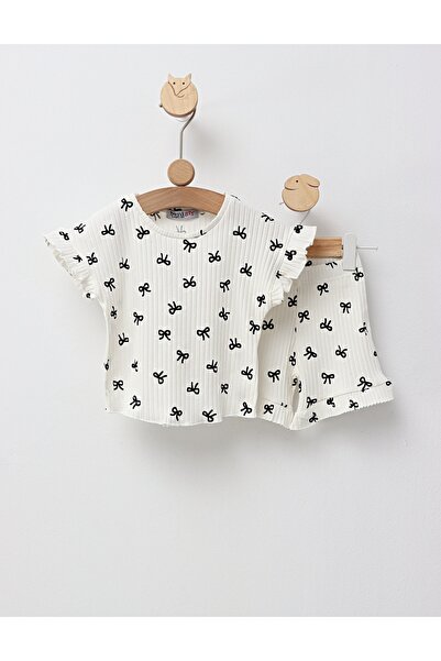 MiniKids Καλοκαιρινό σετ, Πολλά φιόγκοι, λευκό