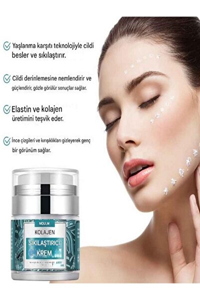 MOOYAMM Beyazlatıcı Kolajen Krem, Yüz Boyun Sıkılaştırıcı Gerdirici Gençlik K...