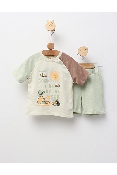 MiniKids Set vara Born To Be By The Sea, bej-verde