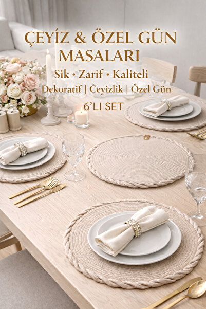 jh jadehome Dekoratif Amerikan Servis, Çeyizlik Masa Servisi, Yuvarlak Supla,...