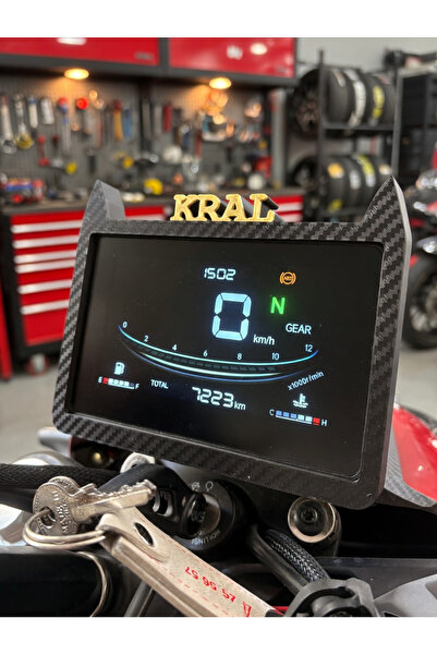 duru cnc print RKS SRK 250S Karbon Desenli Ekran Çerçevesi – Gold KRAL Yazılı...