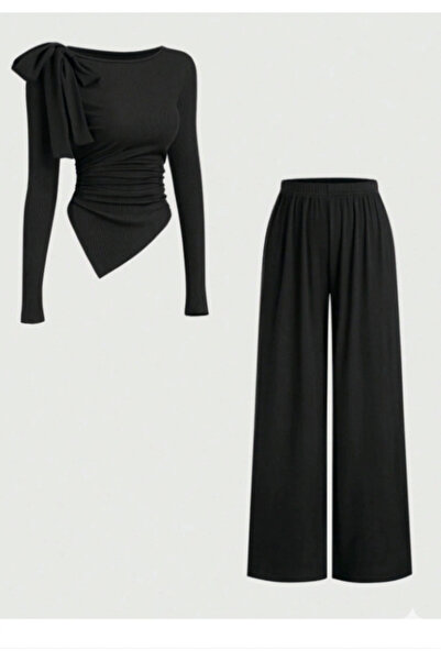 blck & premium Fiyonk Detaylı Takım Ottoman Kumaş Usa Trend - DO9342